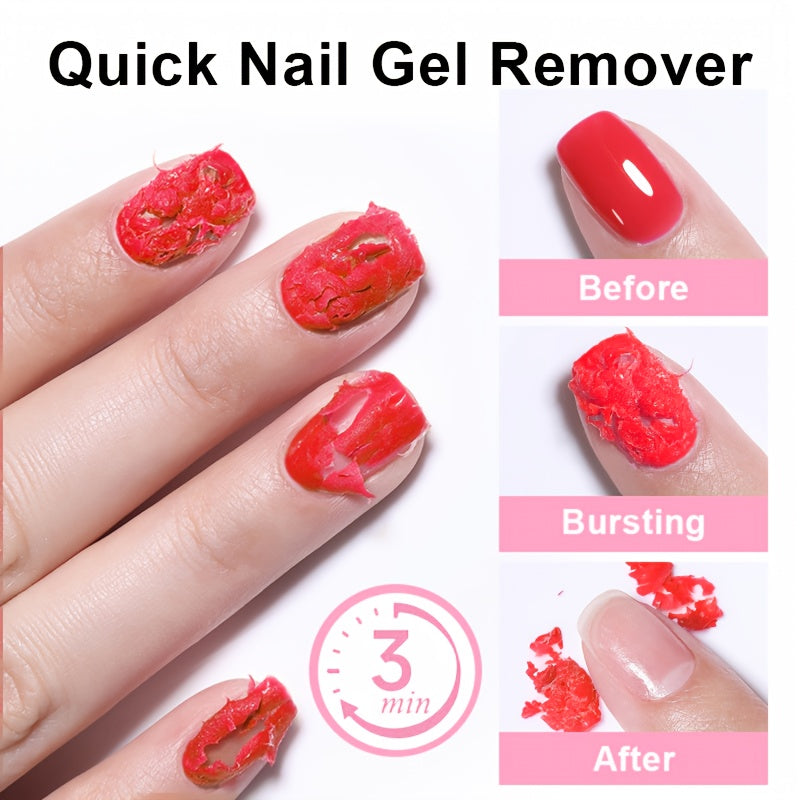 UR SUGAR Magic Gel Nail Polish Remover - 15ml Fast-Acting Soak-Off Formula, Gentle & Non-Damaging, Cracked Effect for Quick & Easy Nail Cleaner, Safe for Natural Nails, Formaldehyde-Free, Nail Care, Easy Application, Soakoff
