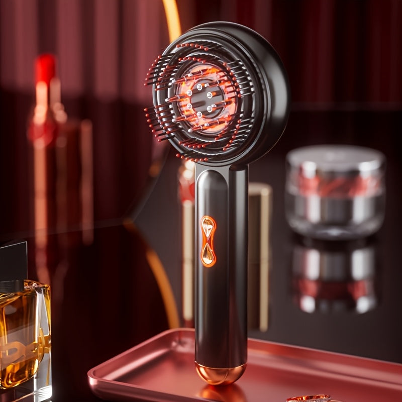 Scalp & Edge Massager Comb – Adjustable 3-Speed, USB Charging