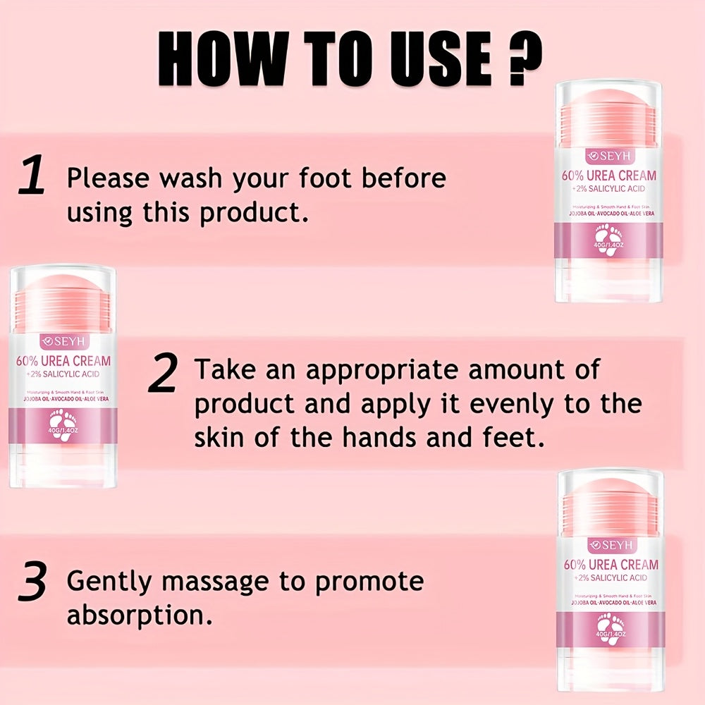 Foot Care Stick – 60% Urea & 2% Salicylic Acid, Deep Moisturizing & Repair