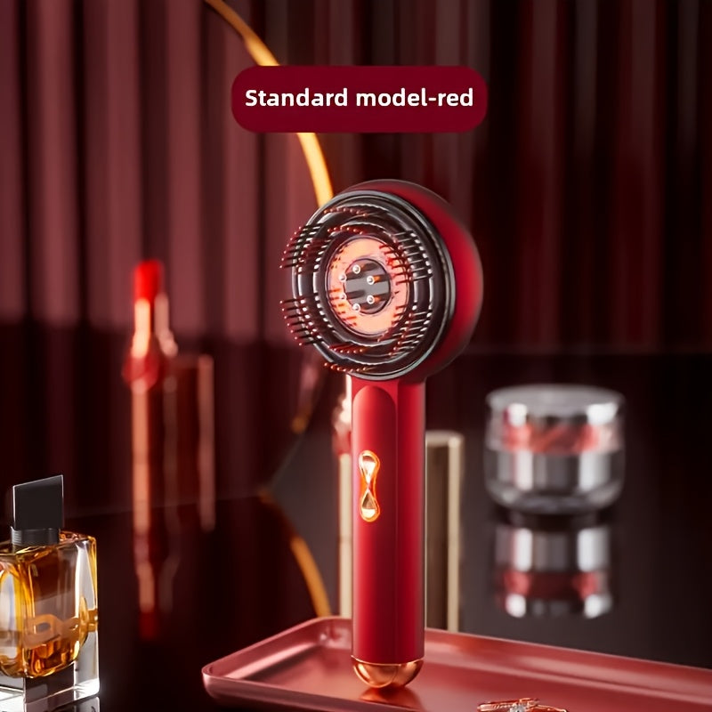 Scalp & Edge Massager Comb – Adjustable 3-Speed, USB Charging