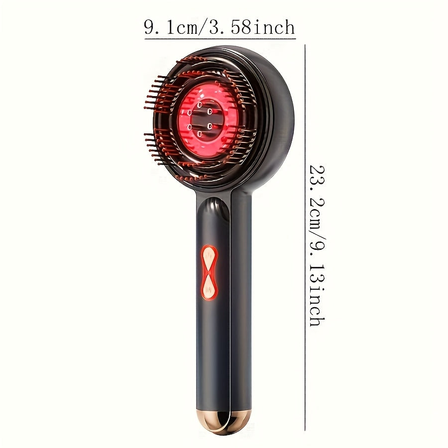 Scalp & Edge Massager Comb – Adjustable 3-Speed, USB Charging