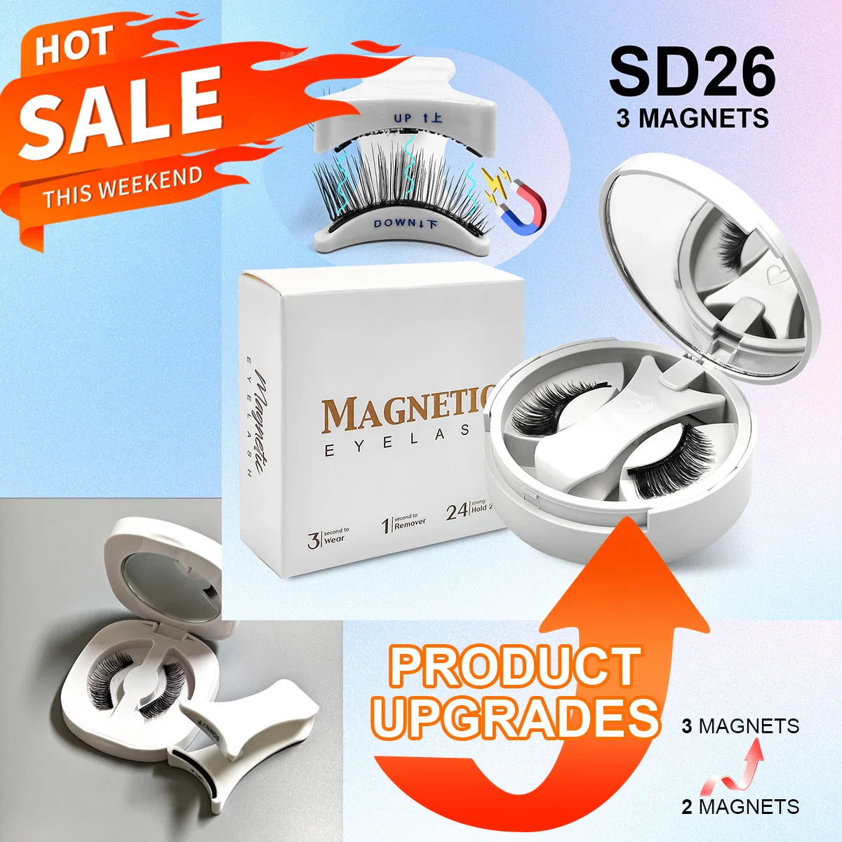 Magnetic Lashes with Applicator — Glue-Free & Reusable