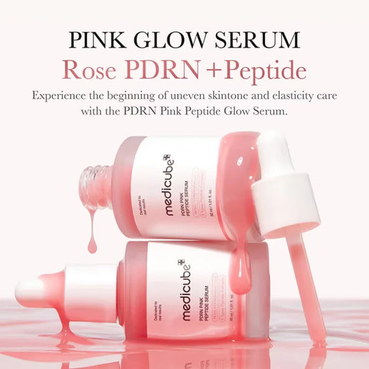 medicube Pink Peptide Collagen Ampoule Essence Whitening, Fading Spots, Moisturizing and Nourishing 30mL
