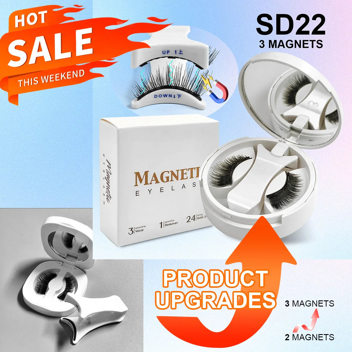 Magnetic Lashes with Applicator — Glue-Free & Reusable