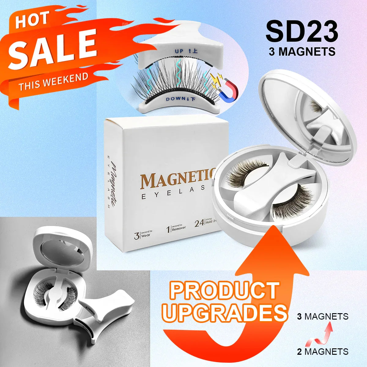 Magnetic Lashes with Applicator — Glue-Free & Reusable