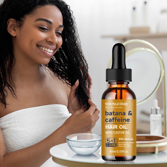 Batana & caffeine HAIR OIL Reduct Hair Loss Prevent Split Hair Care Product  Nourish Moisturize Improve Hair Quality