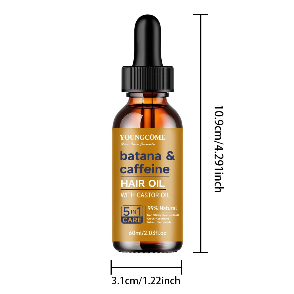 Batana & caffeine HAIR OIL Reduct Hair Loss Prevent Split Hair Care Product  Nourish Moisturize Improve Hair Quality