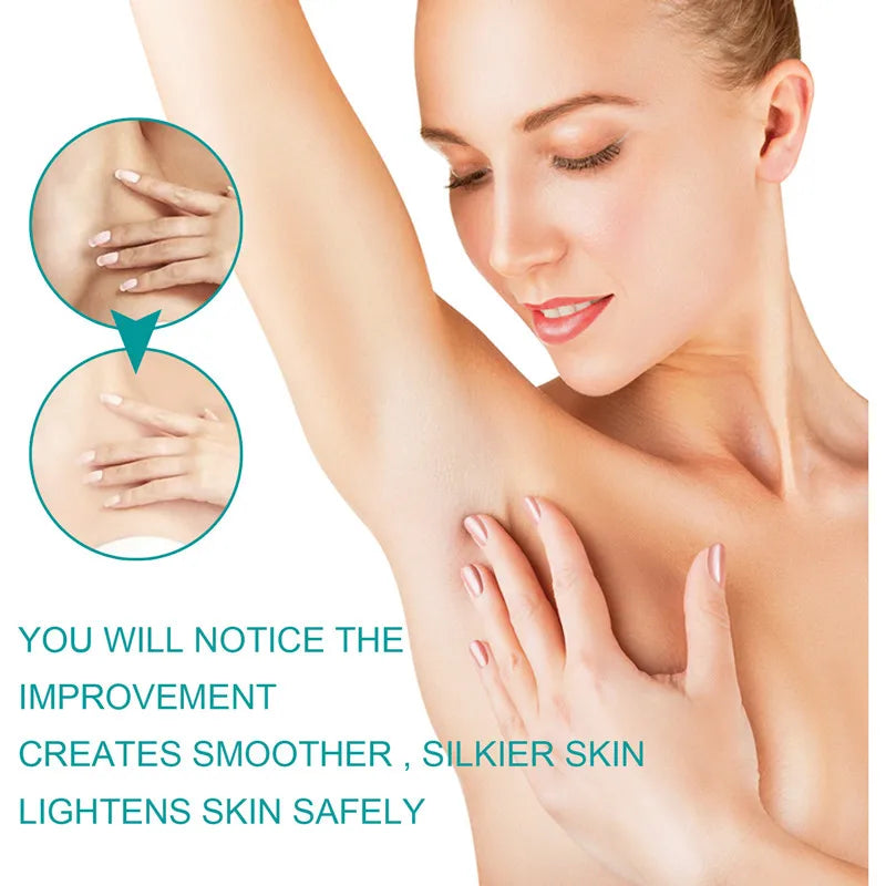 Body Whitening Oil Private Parts Underarm Bleaching Serum Whiten Butt Knee Brighten Inner Thigh Intimate Dark Remove Melanin