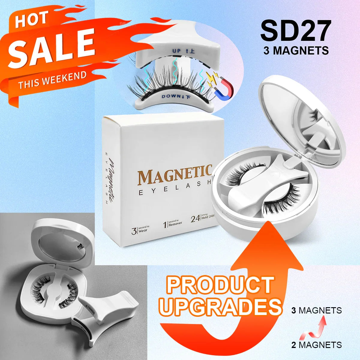 Magnetic Lashes with Applicator — Glue-Free & Reusable