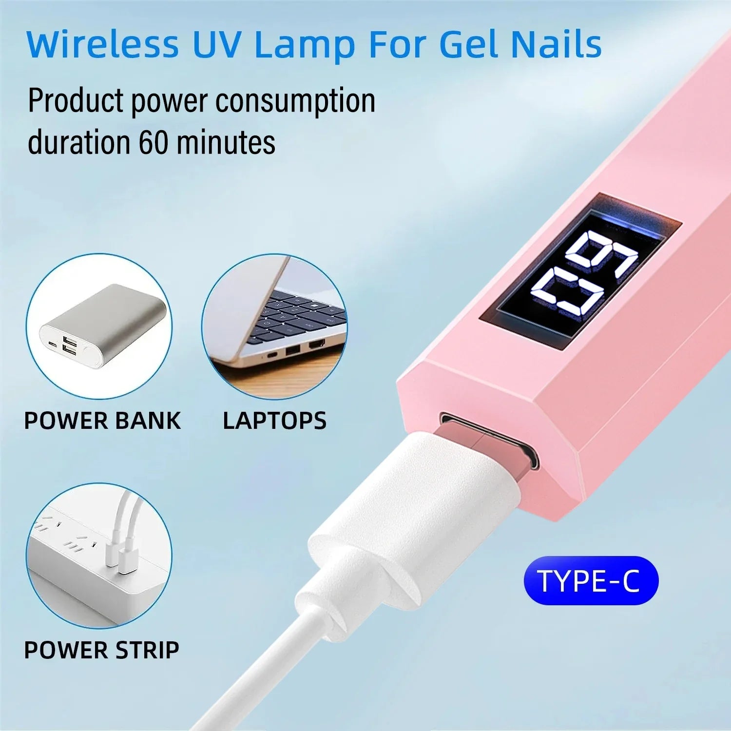 Portable Nail Dryer Light — Compact e Efficient