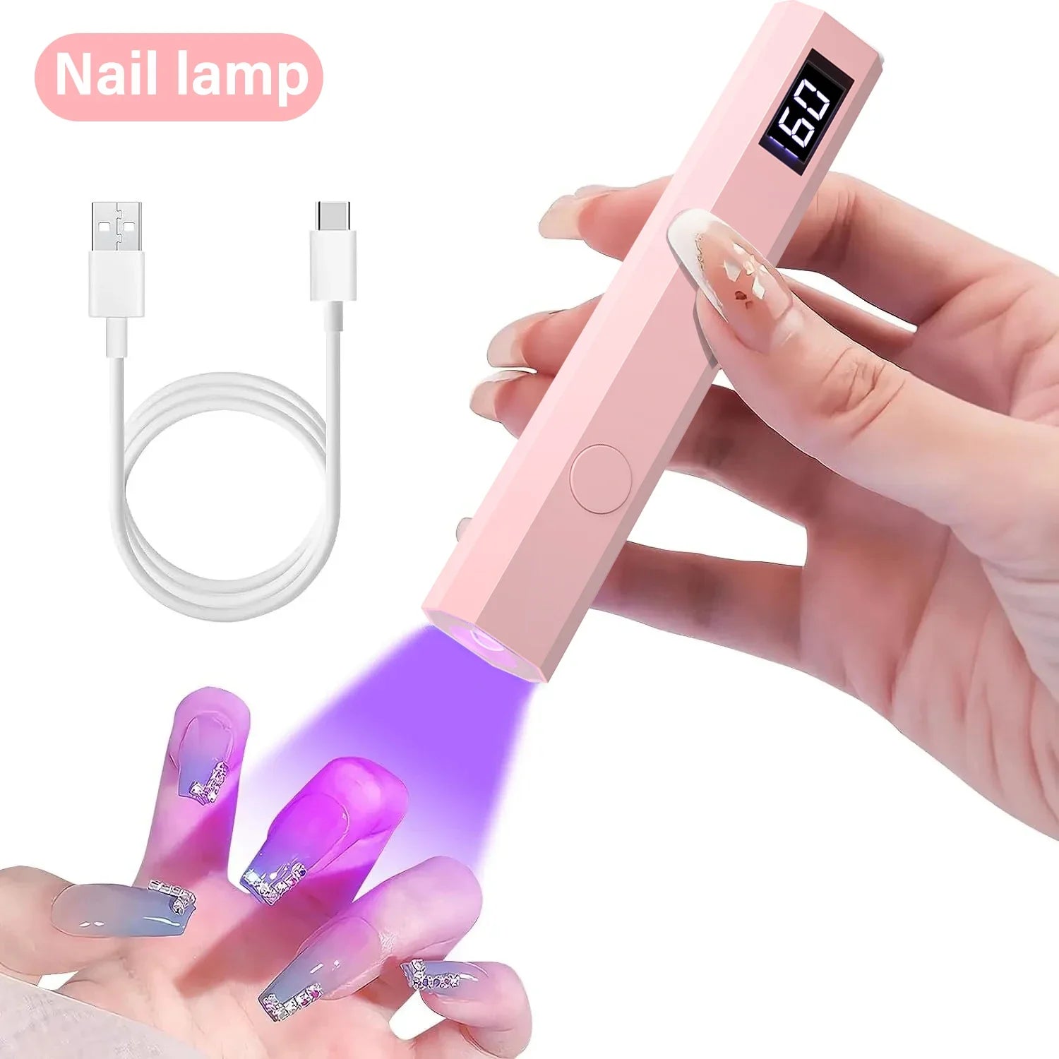Portable Nail Dryer Light — Compact e Efficient