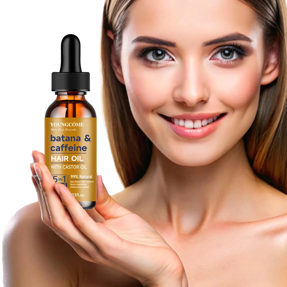 Batana & caffeine HAIR OIL Reduct Hair Loss Prevent Split Hair Care Product  Nourish Moisturize Improve Hair Quality