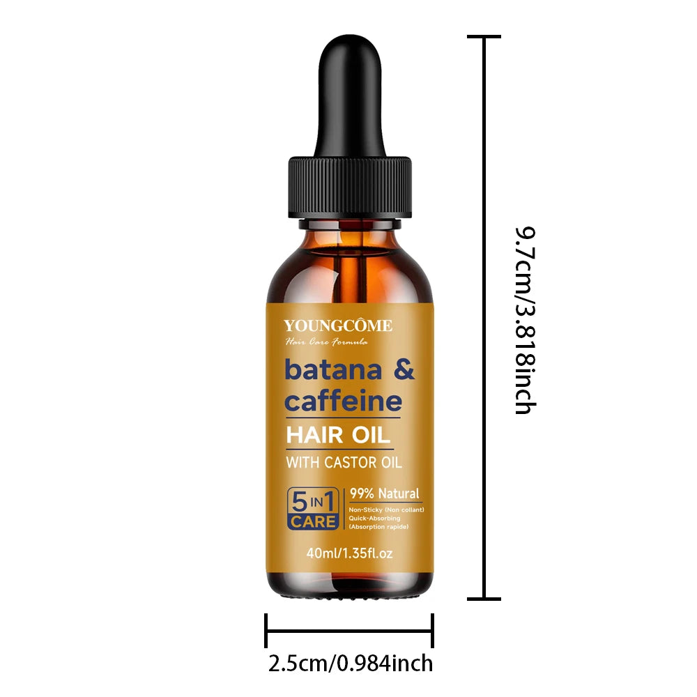 Batana & caffeine HAIR OIL Reduct Hair Loss Prevent Split Hair Care Product  Nourish Moisturize Improve Hair Quality