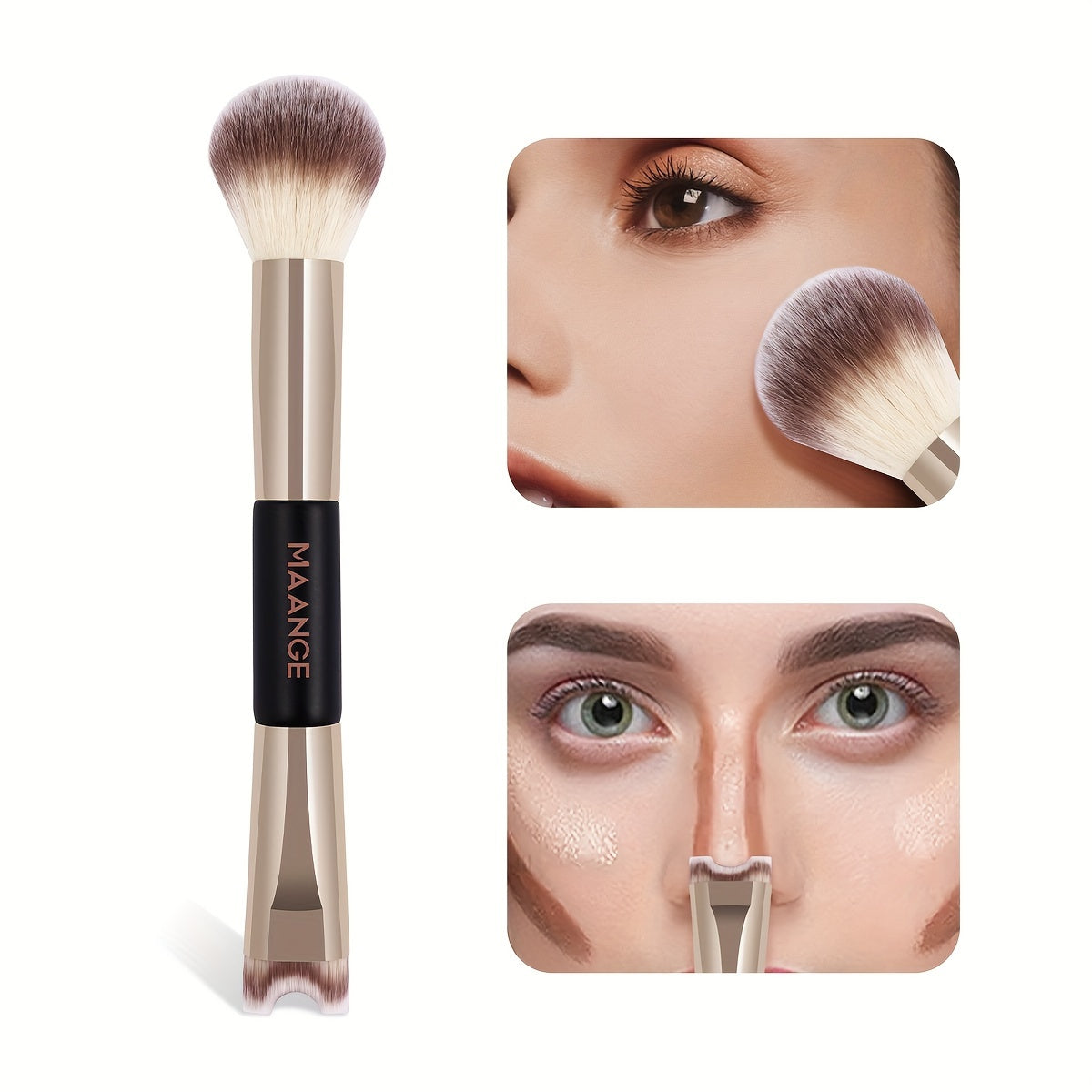 Premium Kabuki Duo Brush – Perfect for Nose Contouring