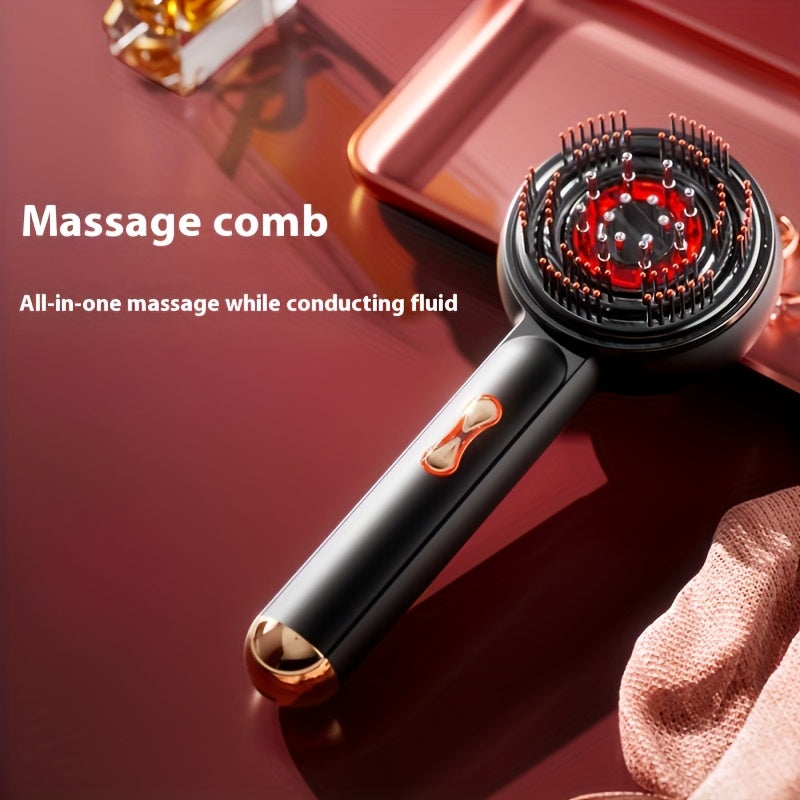 Scalp & Edge Massager Comb – Adjustable 3-Speed, USB Charging